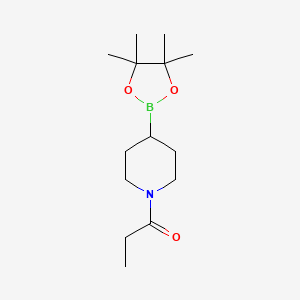 1-[4-(Tetramethyl-1,3,2-dioxaborolan-2-yl)piperidin-1-yl]propan-1-one