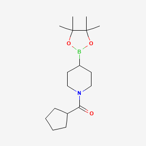 molecular formula C17H30BNO3 B8003558 Cyclopentyl(4-(4,4,5,5-tetramethyl-1,3,2-dioxaborolan-2-yl)piperidin-1-yl)methanone 