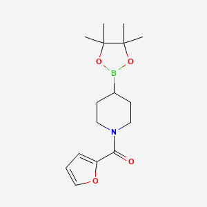 molecular formula C16H24BNO4 B8003564 Furan-2-yl(4-(4,4,5,5-tetramethyl-1,3,2-dioxaborolan-2-yl)piperidin-1-yl)methanone 