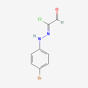 molecular formula C8H6BrClN2O B8003577 (Z)-2-(2-(4-bromophenyl)hydrazono)-2-chloroacetaldehyde 