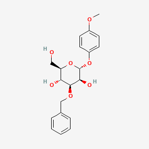 molecular formula C20H24O7 B8003590 4-Methoxyphenyl 3-o-benzyl-alpha-d-mannopyranoside 
