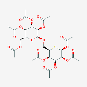 molecular formula C28H38O18S B8003601 6-O-(2,3,4,6-Tetra-o-acetyl-alpha-d-galactopyranosyl)-1,2,3,6-tetra-o-acetyl-beta-d-thioglucopyranose 