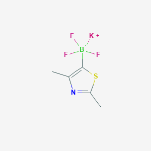 molecular formula C5H6BF3KNS B8003640 Potassium (2,4-dimethylthiazol-5-yl)trifluoroborate 
