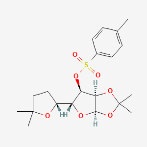 molecular formula C20H28O7S B8003653 [(3aR,5R,6R,6aR)-5-[(2R)-5,5-dimethyloxolan-2-yl]-2,2-dimethyl-3a,5,6,6a-tetrahydrofuro[2,3-d][1,3]dioxol-6-yl] 4-methylbenzenesulfonate 