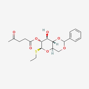 molecular formula C20H26O7S B8003668 Ethyl 4,6-o-benzylidene-2-o-levulinoyl-beta-d-thioglucopyranoside 