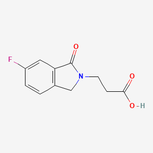 molecular formula C11H10FNO3 B8003679 3-(6-Fluoro-1-oxoisoindolin-2-yl)propanoic acid 