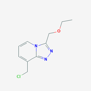 molecular formula C10H12ClN3O B8003693 8-(Chloromethyl)-3-(ethoxymethyl)-[1,2,4]triazolo[4,3-a]pyridine 