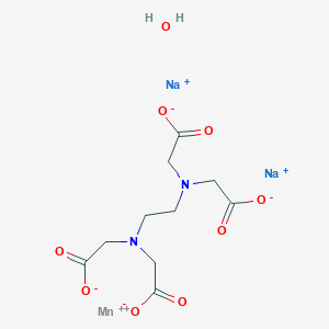 molecular formula C10H14MnN2Na2O9 B8003696 Disodium;2-[2-[bis(carboxylatomethyl)amino]ethyl-(carboxylatomethyl)amino]acetate;manganese(2+);hydrate 