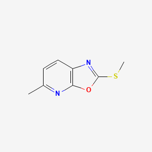 molecular formula C8H8N2OS B8003711 5-Methyl-2-(methylthio)oxazolo[5,4-b]pyridine CAS No. 1206970-06-0