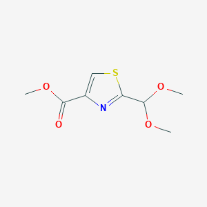 molecular formula C8H11NO4S B8003717 Methyl 2-(dimethoxymethyl)-1,3-thiazole-4-carboxylate CAS No. 921927-99-3
