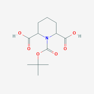 molecular formula C12H19NO6 B8003723 1-(Tert-butoxycarbonyl)piperidine-2,6-dicarboxylic acid 