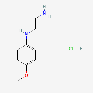molecular formula C9H15ClN2O B8003726 N1-(4-methoxyphenyl)ethane-1,2-diamine hydrochloride 