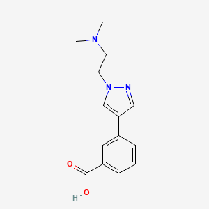 molecular formula C14H17N3O2 B8003732 3-(1-(2-(dimethylamino)ethyl)-1H-pyrazol-4-yl)benzoic acid CAS No. 1206969-78-9