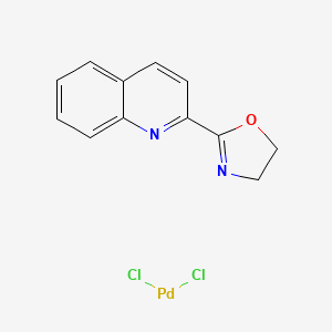 Dichloro[2-(4,5-dihydro-2-oxazolyl)quinoline]palladium(II)