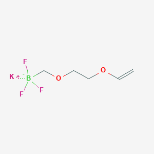 molecular formula C5H9BF3KO2 B8003773 Potassium 2-(2-vinyloxyethoxy)methyltrifluoroborate 