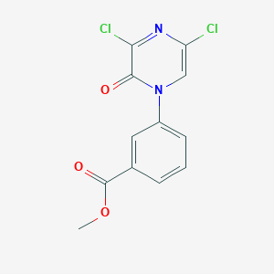 molecular formula C12H8Cl2N2O3 B8003792 3-(3,5-Dichloro-2-oxo-2H-pyrazin-1-yl)-benzoic acid methyl ester 