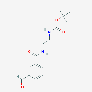 molecular formula C15H20N2O4 B8003804 [2-(3-Formyl-benzoylamino)-ethyl]-carbamic acid tert-butyl ester 