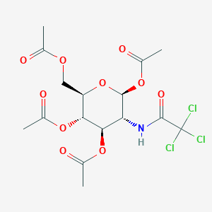 molecular formula C16H20Cl3NO10 B8003806 1,3,4,6-Tetra-o-acetyl-2-deoxy-2-trichloroacetamido-beta-d-glucopyranose 