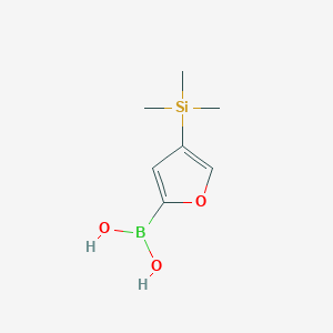molecular formula C7H13BO3Si B8003807 4-(Trimethylsilyl)furan-2-boronic acid 