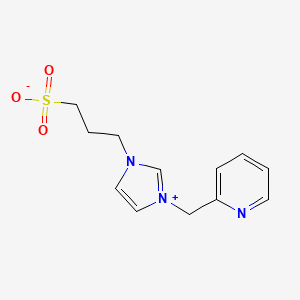 molecular formula C12H15N3O3S B8003815 1-Pyridin-2-yl-methyl-3-sulfonatopropyl-imidazolium 