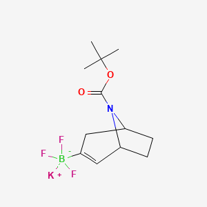 molecular formula C12H18BF3KNO2 B8003822 Potassium 8-Boc-8-azabicyclo[3.2.1]oct-2-ene-3-trifluoroborate 