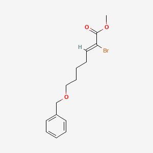 molecular formula C15H19BrO3 B8003844 7-Benzyloxy-2-bromo-hept-2-enoic acid methyl ester 