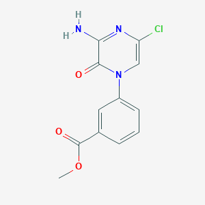 molecular formula C12H10ClN3O3 B8003850 3-(3-Amino-5-chloro-2-oxo-2H-pyrazin-1-yl)-benzoic acid methyl ester 