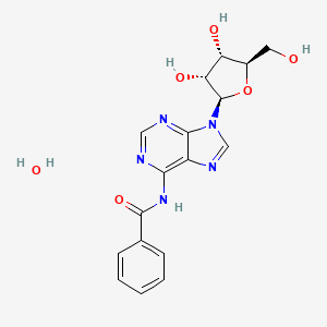 molecular formula C17H19N5O6 B8003885 N-[9-[(2R,3R,4S,5R)-3,4-dihydroxy-5-(hydroxymethyl)oxolan-2-yl]purin-6-yl]benzamide;hydrate 