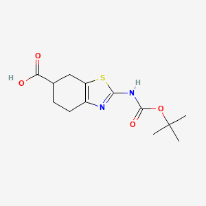 molecular formula C13H18N2O4S B8003898 2-tert-Butoxycarbonylamino-4,5,6,7-tetrahydro-benzothiazole-6-carboxylic acid 