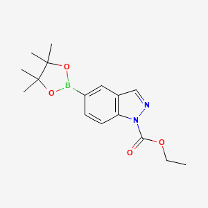 molecular formula C16H21BN2O4 B8003982 1-N-Ethoxycarbonyl-indazole-5-boronic acid pinacol ester 