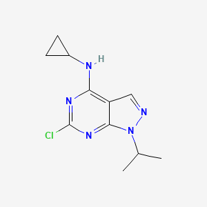 molecular formula C11H14ClN5 B8004043 6-chloro-N-cyclopropyl-1-isopropyl-1H-pyrazolo[3,4-d]pyrimidin-4-amine 