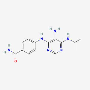 molecular formula C14H18N6O B8004050 4-(5-Amino-6-(isopropylamino)pyrimidin-4-ylamino)benzamide CAS No. 1206969-23-4