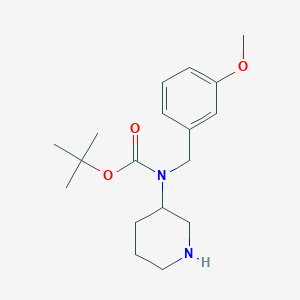 molecular formula C18H28N2O3 B8004062 Tert-butyl 3-methoxybenzylpiperidin-3-ylcarbamate 