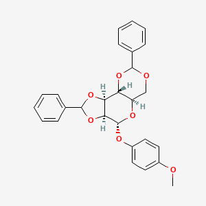 molecular formula C27H26O7 B8004090 4-Methoxyphenyl 2,3:4,6-di-o-benzylidene-alpha-d-mannopyranoside 