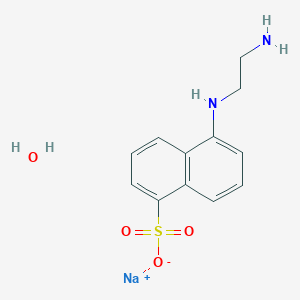 molecular formula C12H15N2NaO4S B8004110 Sodium 5-(2-aminoethylamino)-1-naphthalenesulfonate hydrate 