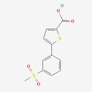 molecular formula C12H10O4S2 B8004149 5-(3-(Methylsulfonyl)phenyl)thiophene-2-carboxylic acid CAS No. 1242241-00-4