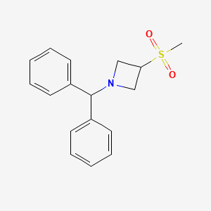 molecular formula C17H19NO2S B8004164 1-Benzhydryl-3-(methylsulfonyl)azetidine 