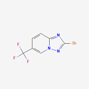 molecular formula C7H3BrF3N3 B8004244 2-Bromo-6-trifluoromethyl-[1,2,4]triazolo[1,5-a]pyridine 