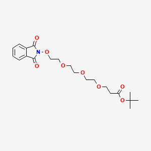 molecular formula C21H29NO8 B8004249 3-(2-(2-[2-(1,3-Dioxo-1,3-dihydro-isoindol-2-yloxy)-ethoxy]-ethoxy)-ethoxy)-propionic acid tert-butyl ester 