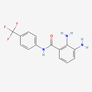 molecular formula C14H12F3N3O B8004298 2,3-diamino-N-(4-(trifluoromethyl)phenyl)benzamide 