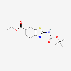 molecular formula C15H22N2O4S B8004307 2-tert-Butoxycarbonylamino-4,5,6,7-tetrahydro-benzothiazole-6-carboxylic acid ethyl ester 