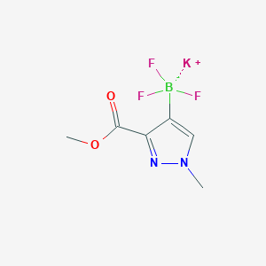molecular formula C6H7BF3KN2O2 B8004313 Potassium 3-(methoxycarbonyl)-1-methyl-1H-pyrazol-4-yltrifluoroborate 