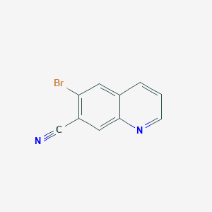molecular formula C10H5BrN2 B8004322 6-Bromoquinoline-7-carbonitrile 