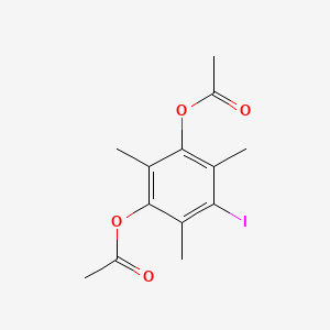 molecular formula C13H15IO4 B8004479 5-Iodo-2,4,6-trimethyl-1,3-phenylene diacetate 