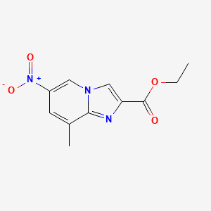 molecular formula C11H11N3O4 B8004559 Ethyl 8-methyl-6-nitroimidazo[1,2-a]pyridine-2-carboxylate 