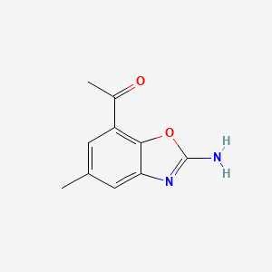 molecular formula C10H10N2O2 B8004575 1-(2-Amino-5-methyl-1,3-benzoxazol-7-YL)ethanone 