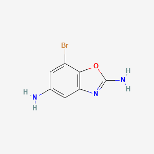 molecular formula C7H6BrN3O B8004578 7-Bromo-1,3-benzoxazole-2,5-diamine 