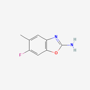 molecular formula C8H7FN2O B8004609 6-Fluoro-5-methyl-1,3-benzoxazol-2-amine 
