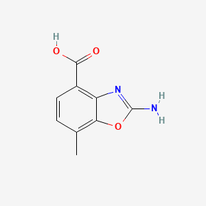 molecular formula C9H8N2O3 B8004628 2-Amino-7-methyl-1,3-benzoxazole-4-carboxylic acid CAS No. 1820683-75-7