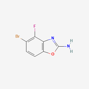 molecular formula C7H4BrFN2O B8004637 5-Bromo-4-fluoro-1,3-benzoxazol-2-amine 